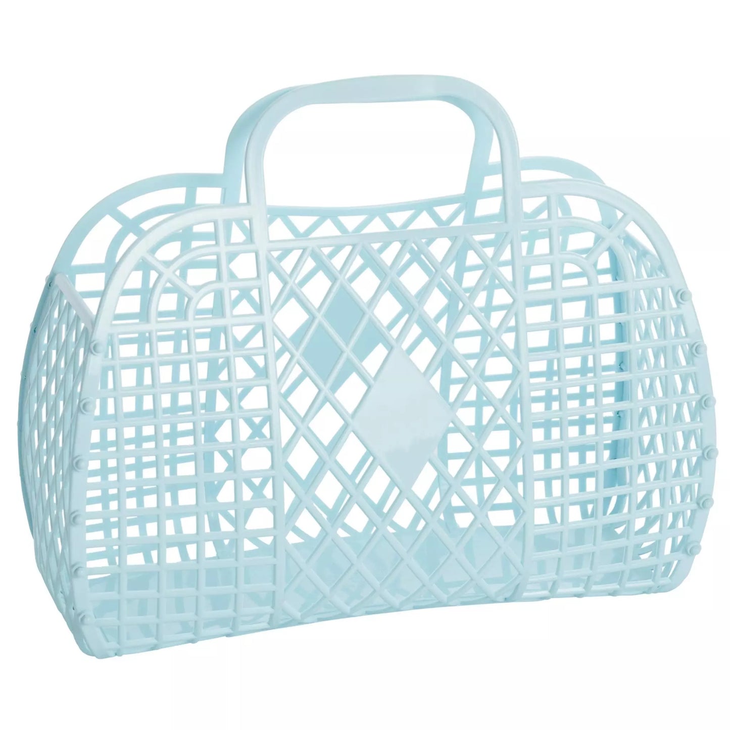 Large Retro Basket Blue