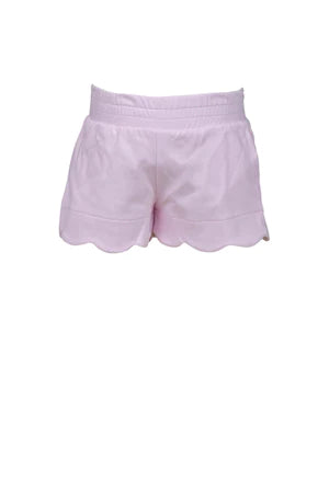 Pima Solids Pink Scallop Shorts
