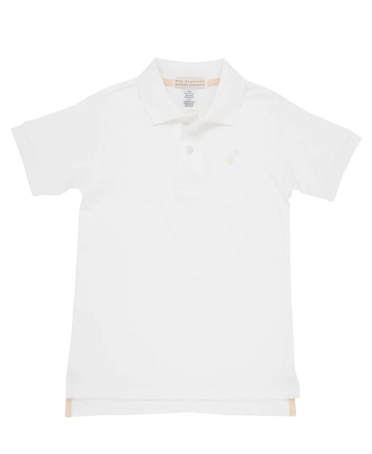Prim and Proper Polo SS Worth Ave White With Multi