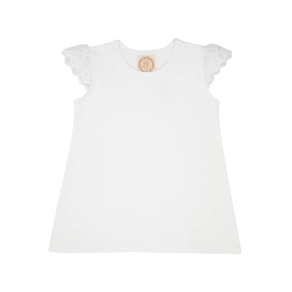 Sleeveless Polly Play Shirt Worth Avenue White