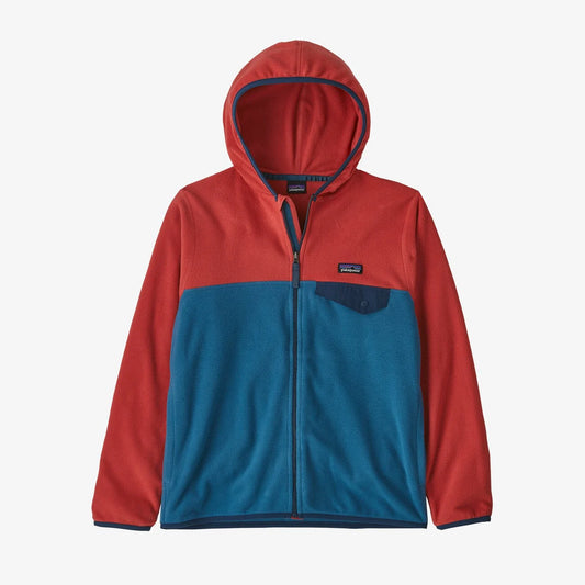 Kid's Micro D Snap-T Jacket Wavy Blue with Sumac Red