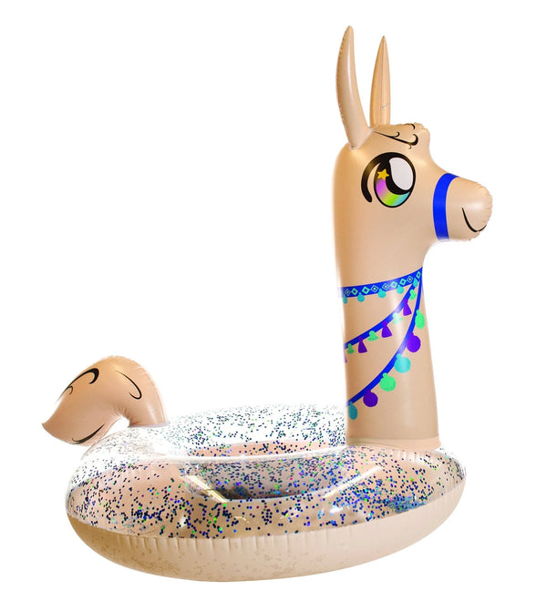 Glitter Llama 48" Jumbo Beach and Pool Tube