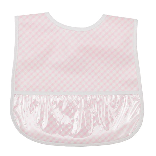 Laminated Bib Pink Check