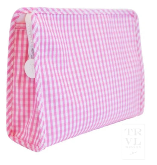 Roadie Large- Gingham Pink