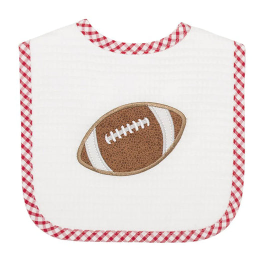 Red Football Feeding Bib