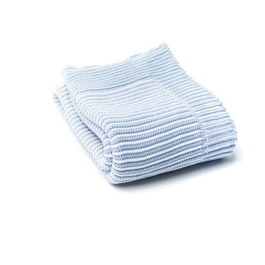 Striped Blanket 28"x36" Blue/White