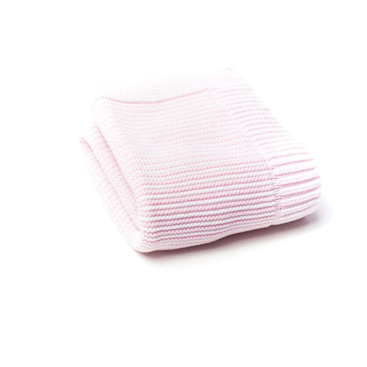Striped Blanket 28"x36" Pink/White